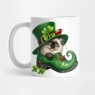 Birman Cat Shoes For Patricks Day Mug